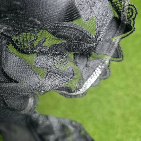 Victoria's Secret Black 34B Very Sexy Floral Embroidered Quarter Cup Bra Top - Picture 9 of 10